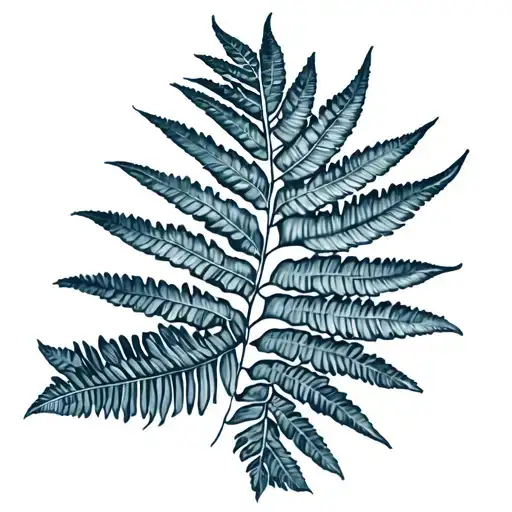 Silver Fern Leaf And Mt Taranaki