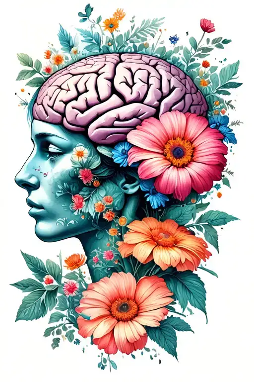 Flowers And Brain Steampunk