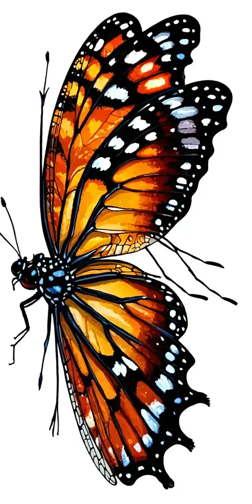 Piones With Butterflies Dragonfly