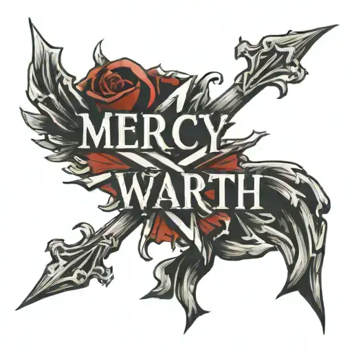 Mercy Over Wrath Text Only Line With A Red Crossed Through Wrath