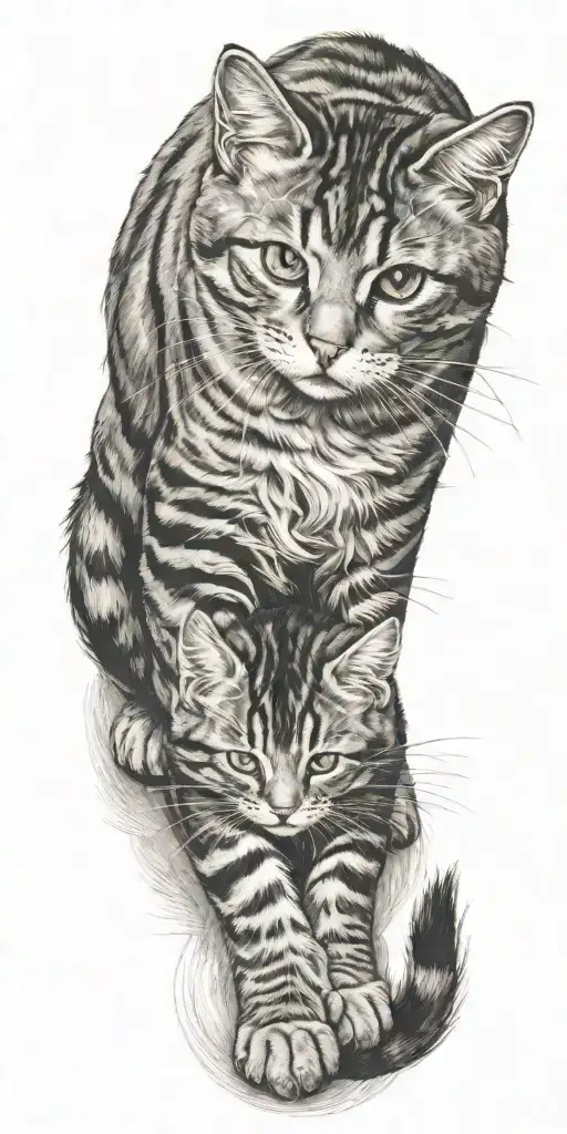 A Cat That Is Stretching