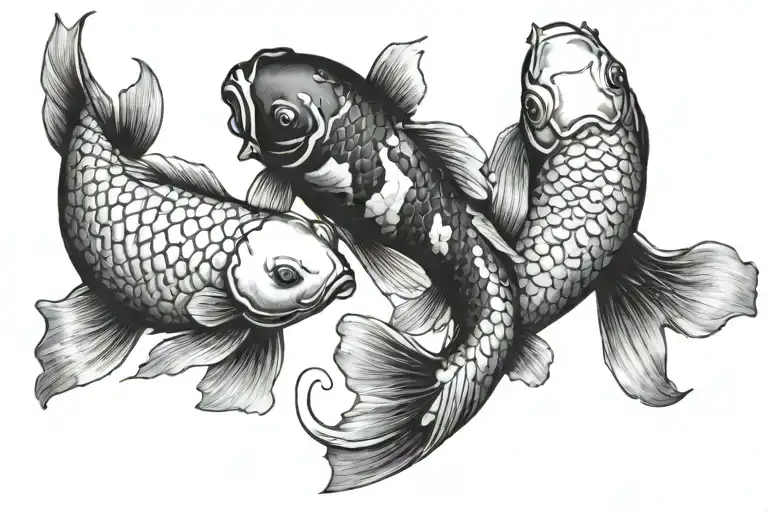Yinyang Koi Fish
