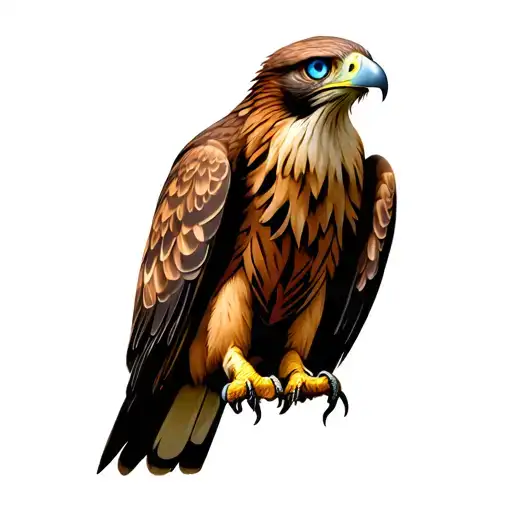 Buzzard That Has Blue Eyes