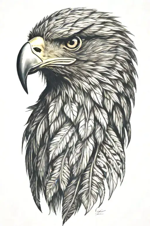 A Single Golden Eagle Feather