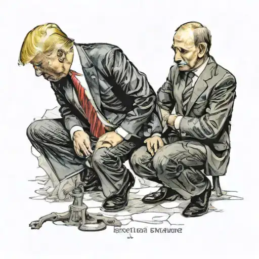 Donald Trump On His Knees In Front Of Vladimir Putin