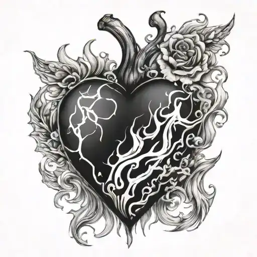 Black Heart That Burns Or Inside It Says Yurii