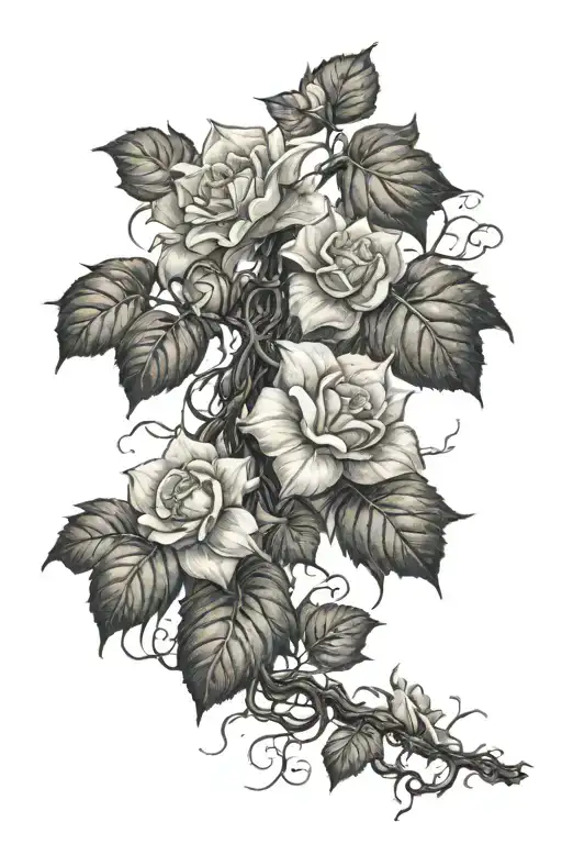 Flowers On Vines In A Thunder Storm