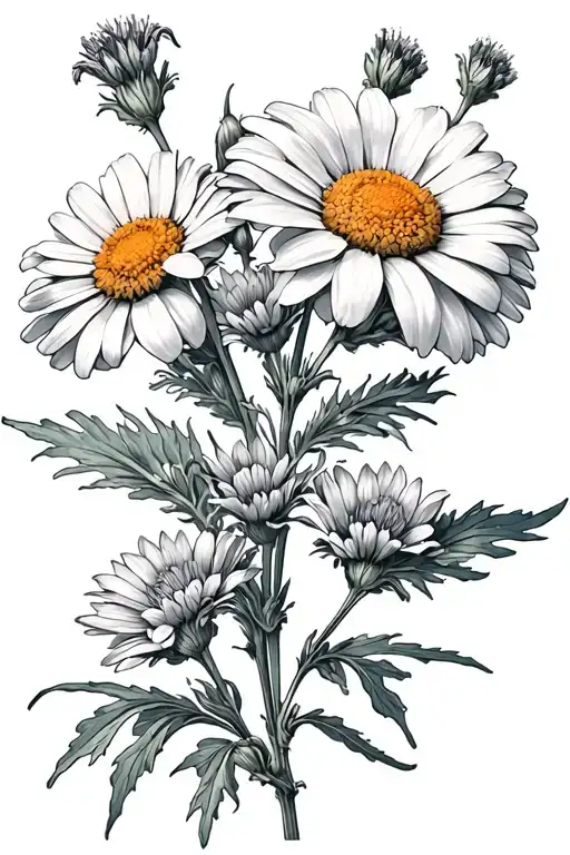 Gemini Marigold Larkspur Daisy Flowers