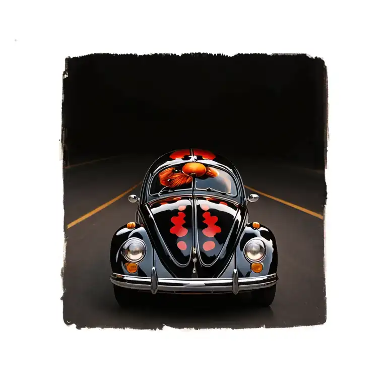 Create Me A Tattoo Of A Lady Bug And A Volkswagen Beetle Combined
