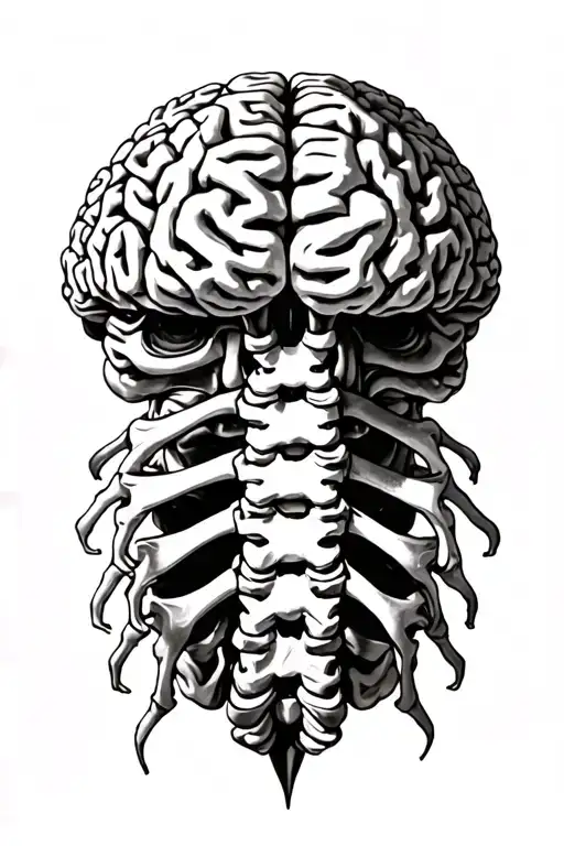 Brain Connected To Spine