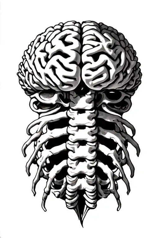 Brain Connected To Spine