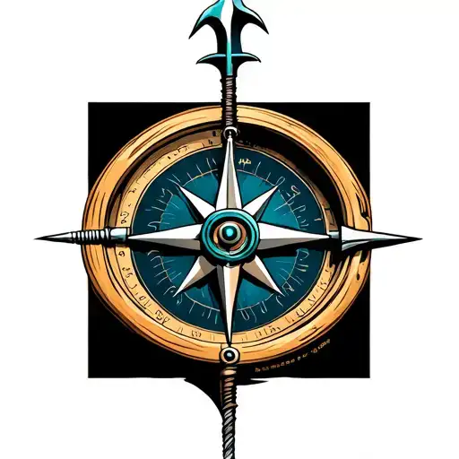 Compass And Trident Intertwined