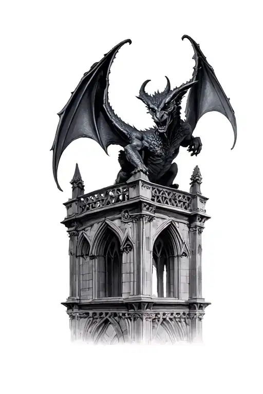 Dark Gargoyle Gothic Architecture
