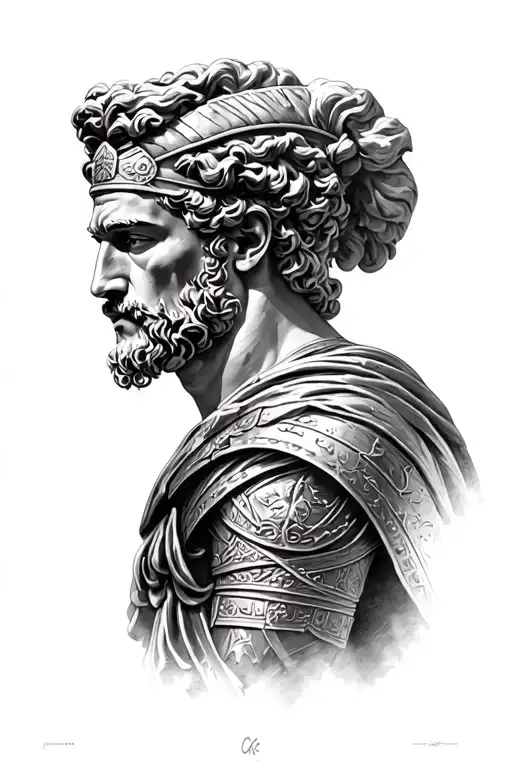 Roman God Looks Down On Gladiator In The Colosseum