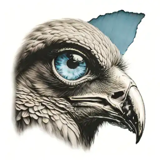 Eye Of A Vulture - A Pale Blue Eye With Film Over It
