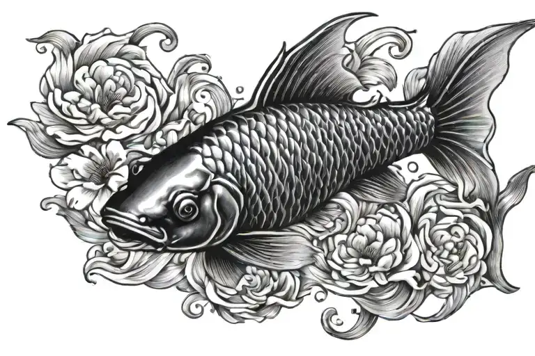 Black Koi Carp Fish