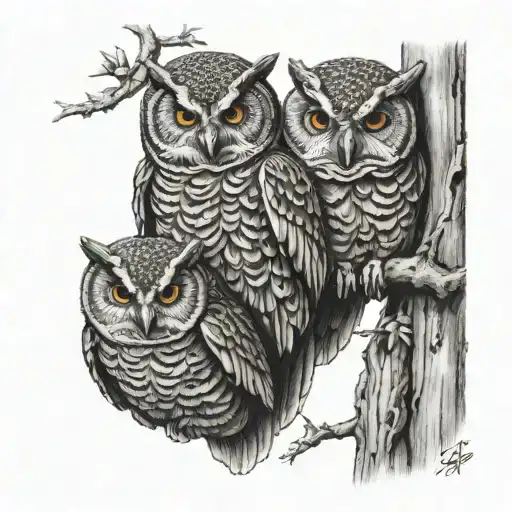 Hear No Evil See No Evil Speak No Evil 3 Owls Back To Back