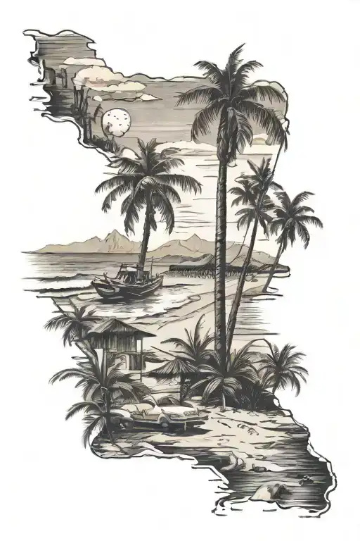 California Beach Scene