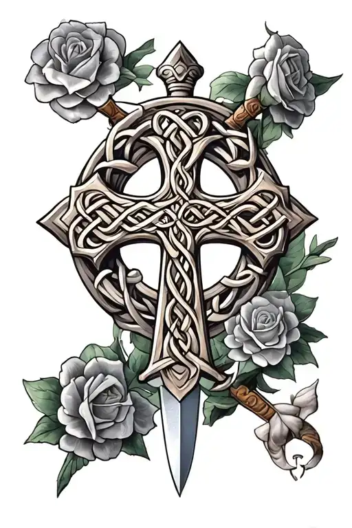 Celtic Cross And Swords