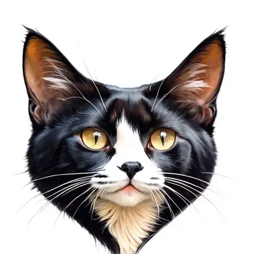 Black Cat In Heart Shape