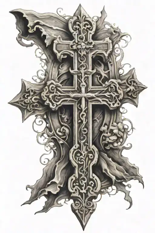 Bible Verse With Cross And Background