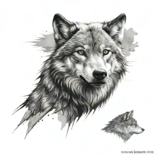Wolf Facing Front View
