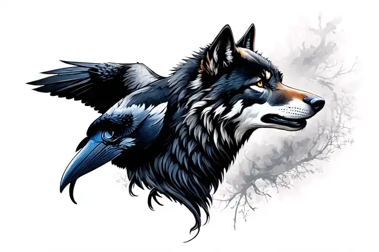 Wolf And Raven