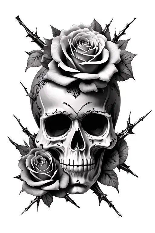 Sugar Skulls Roses And Thorns