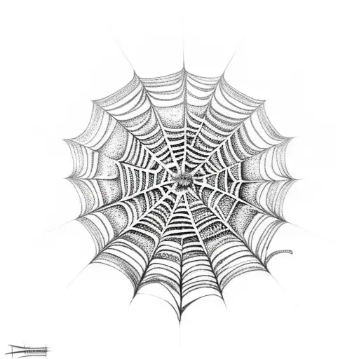 Spider Web With Spider