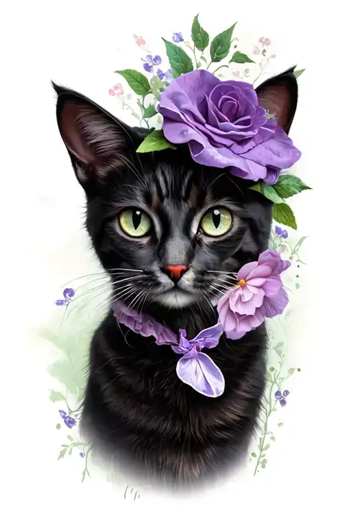 Alice In Wonderland And Cat Face Made