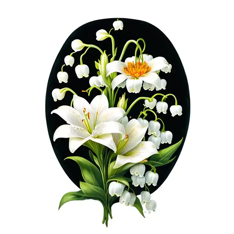 Lily Of The Valley And Marigold