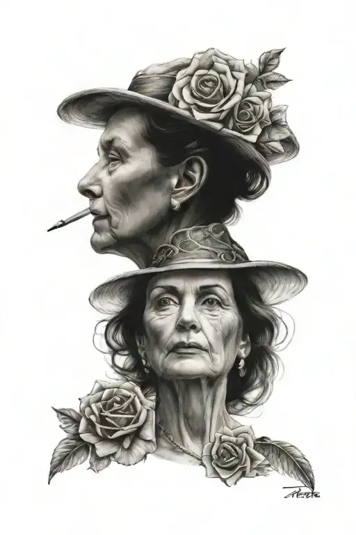 Tattoo With Mother's Face