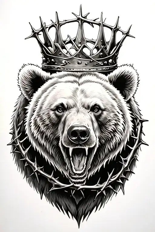 Bear With Crown Of Thorns