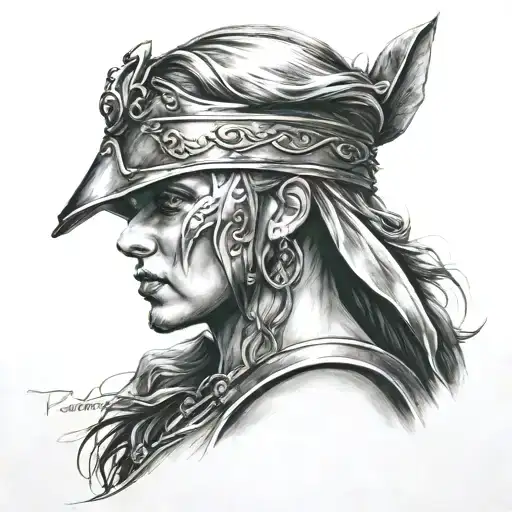 Justice Blindfolded Warrior Women