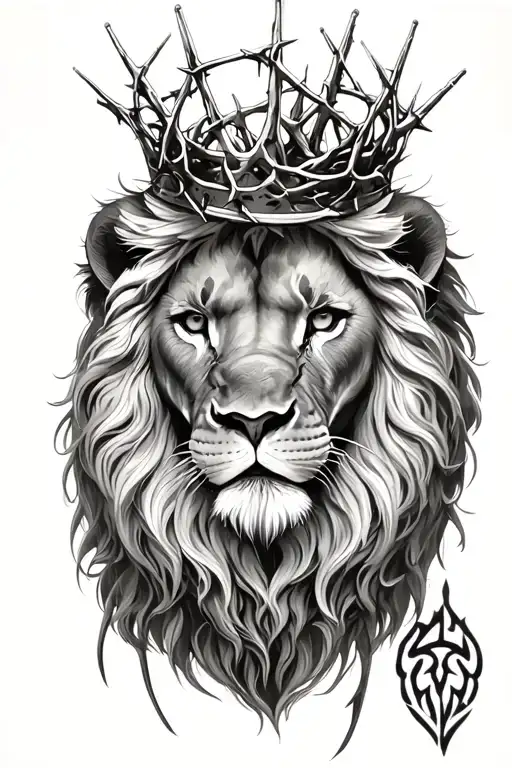 Lion With Crown Of Thorns