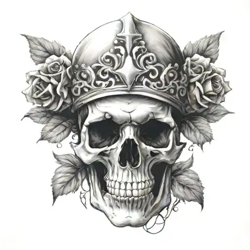 Skull Nonne Rosenkranz