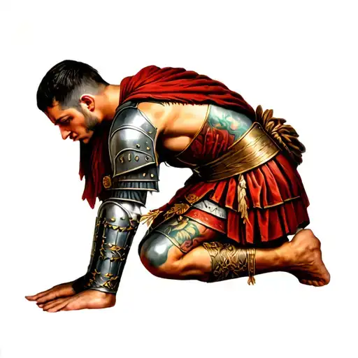 Roman Soldier Kneeling