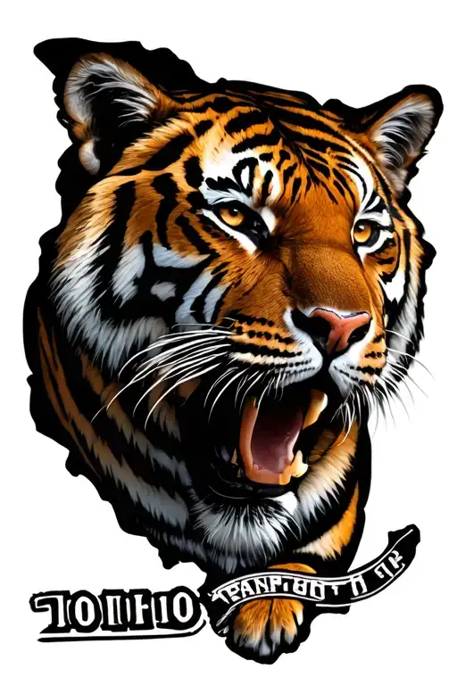 Tiger Stripes With Ohio Outline Intertwined