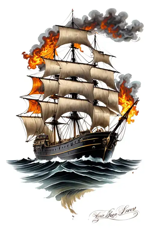 Burn The Ships Sailing Ship