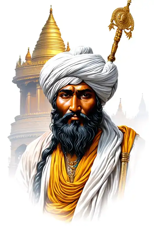 Baba Deep Singh Infront Of Golden Temple