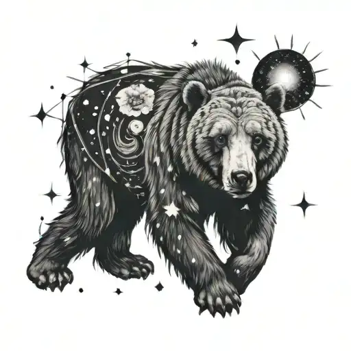 Zuni Medicine Bear Surrounded Leo Constellation