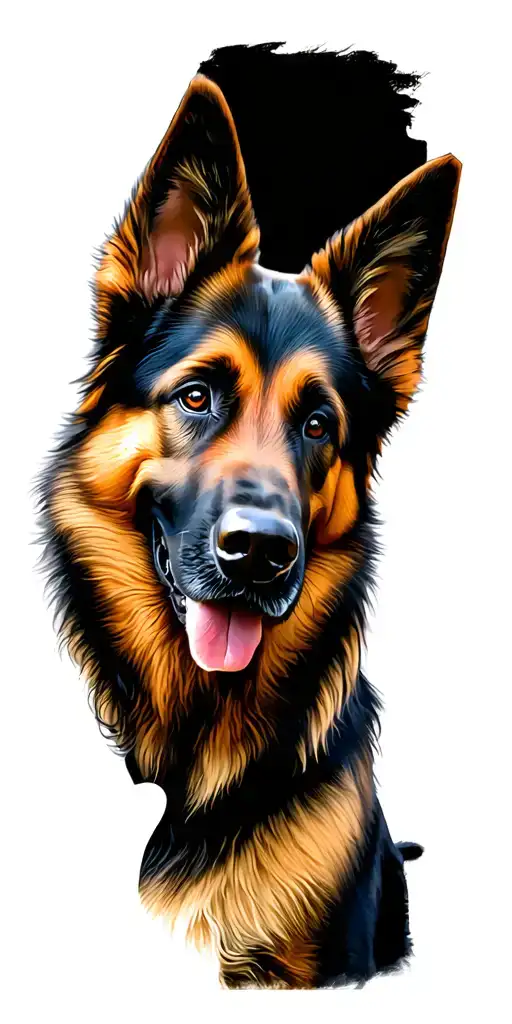 German Shepherd Dog Face
