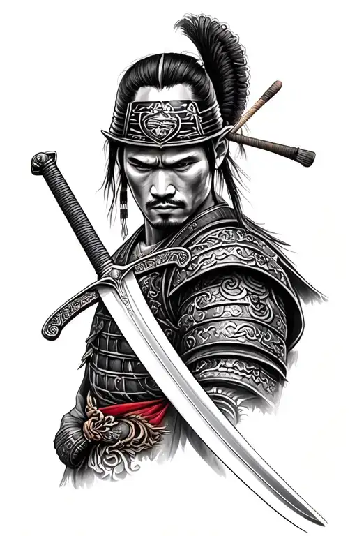 Samurai Warrior Sword Piercing