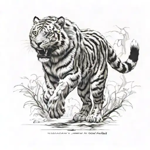 Sabertooth Tiger Walking