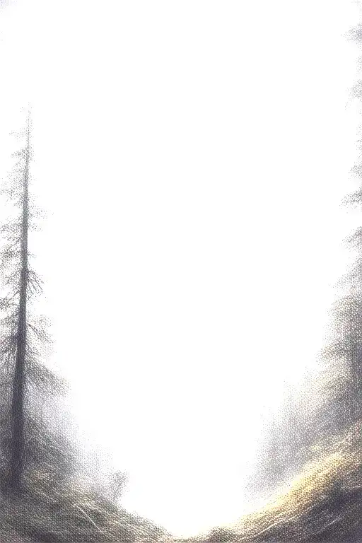 Massive Forest Landscape With Huge Moon In The Background