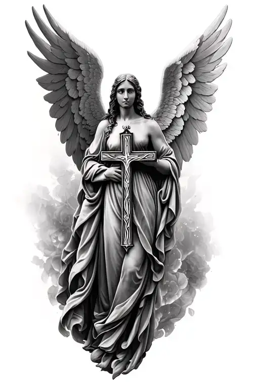 Cross Angel Wings Faith