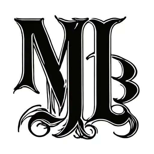 Letter Mb Written In Cursive Writing