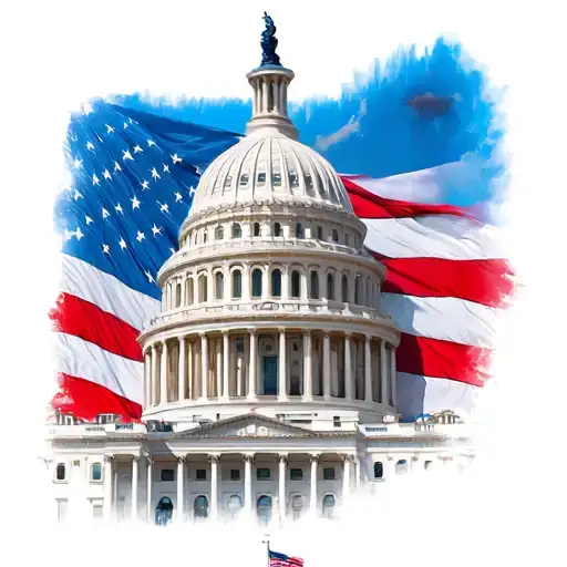 Us Capitol With Puppet Strings Coming From It