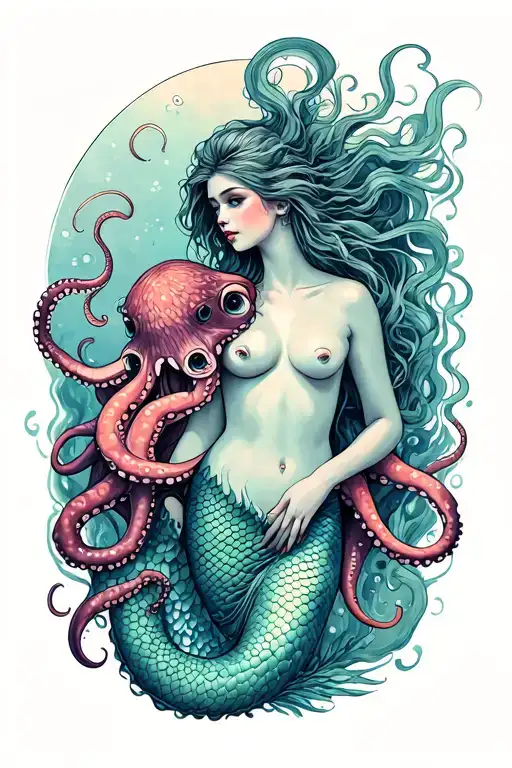Mermaid And Octopus