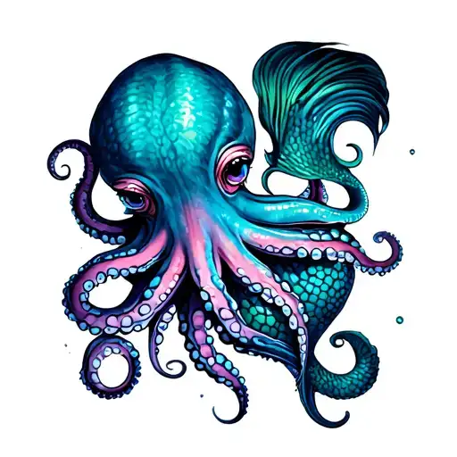 Octopus And Mermaid
